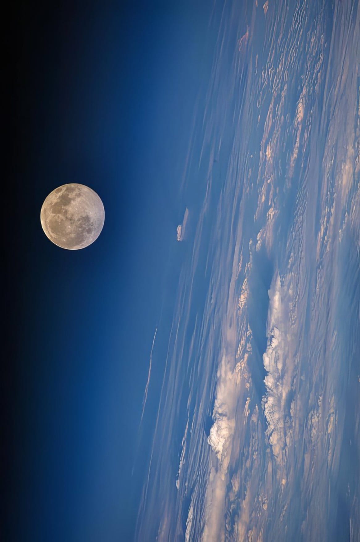 Full moon captured from space