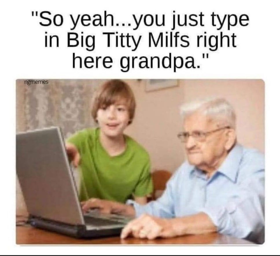 E-learning Grandpa 😂😜