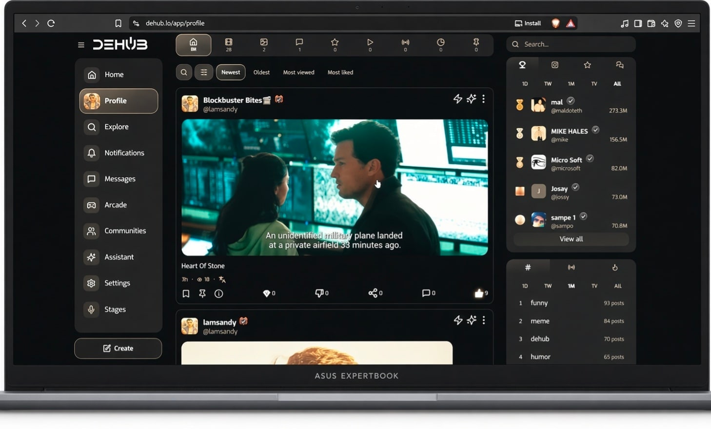 DEHUB’s UI feels premium from the first second. The dark…