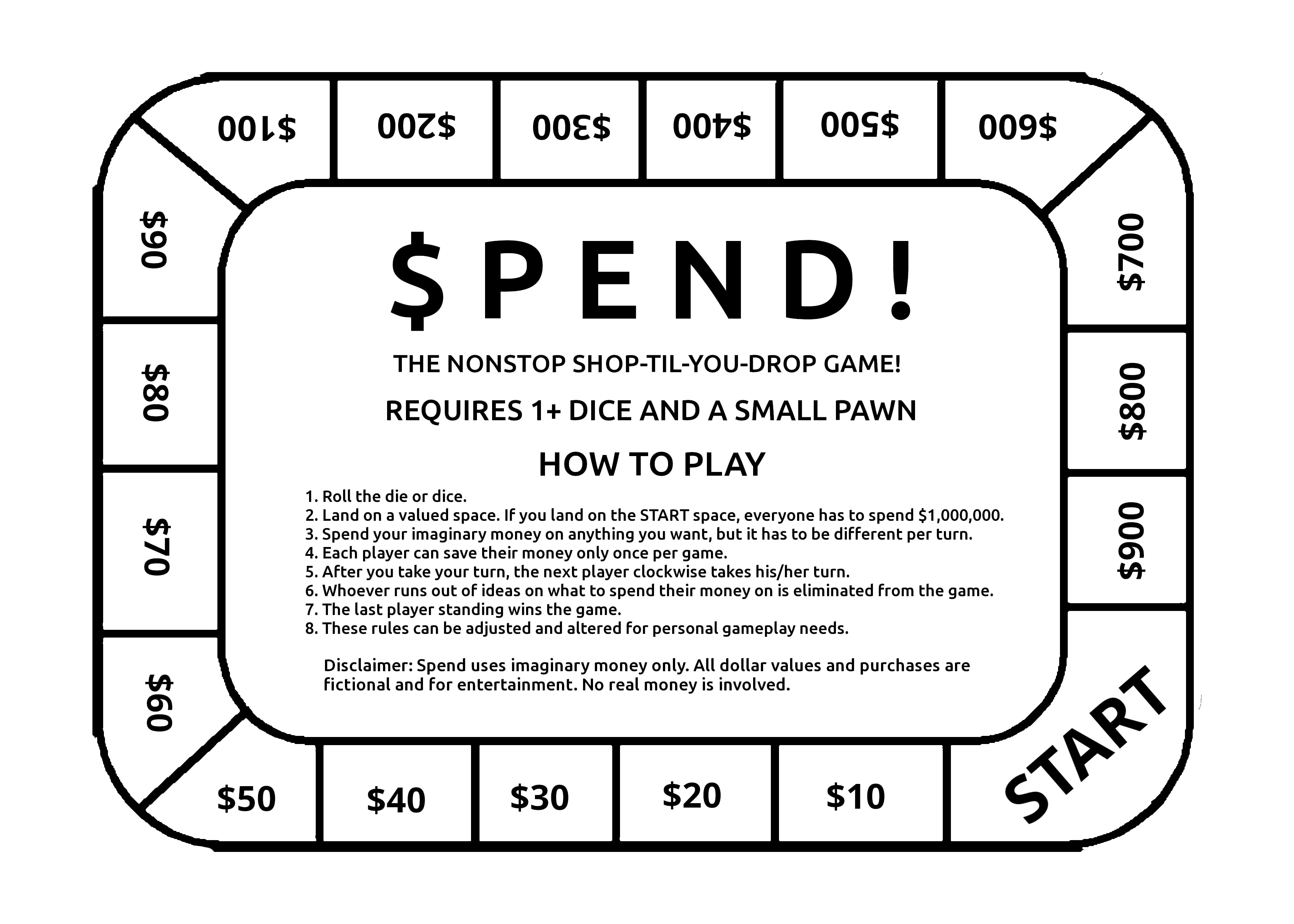 SPEND - the Game Where Spending Money is Mandatory
