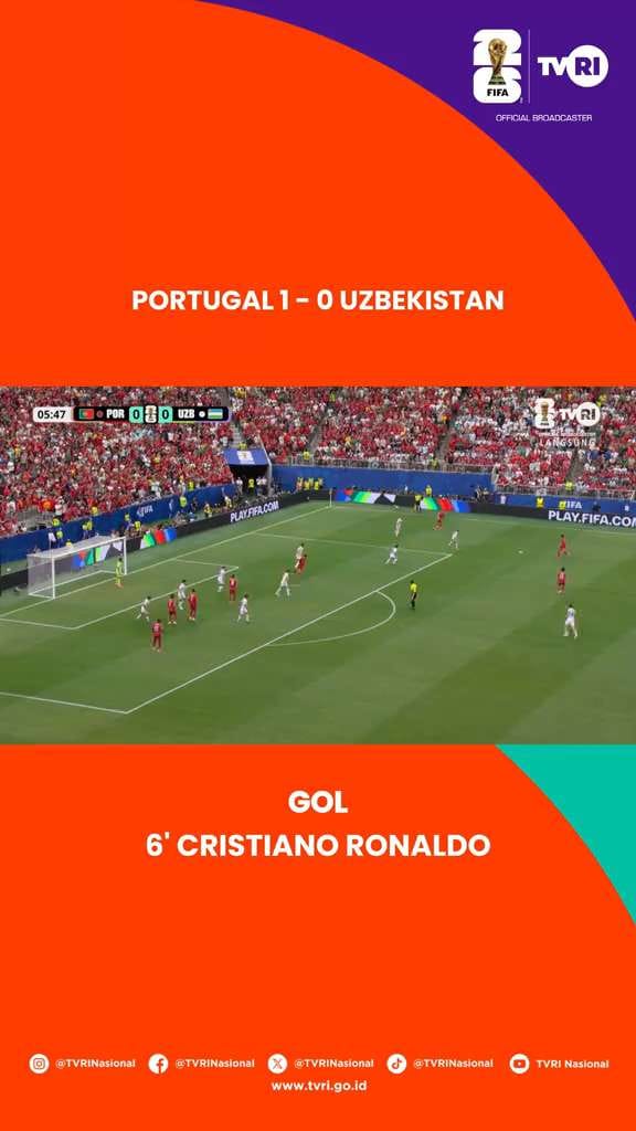 SIIIIIIUUUUUUU

the first player in world cup history to score in 6 different editions of the world cup

#worldcup
#portugal