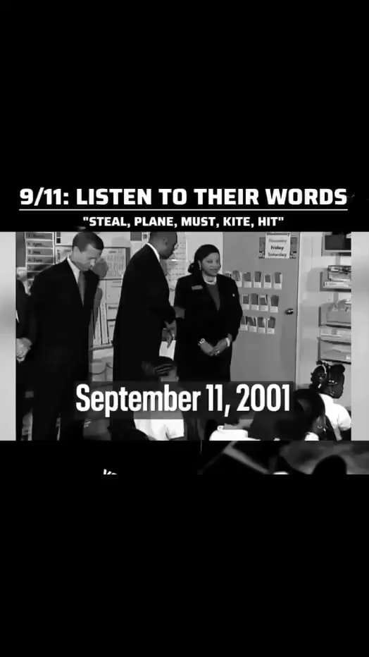 They laugh at your stupidity.  This is the moment Bush found out about the towers being hit.