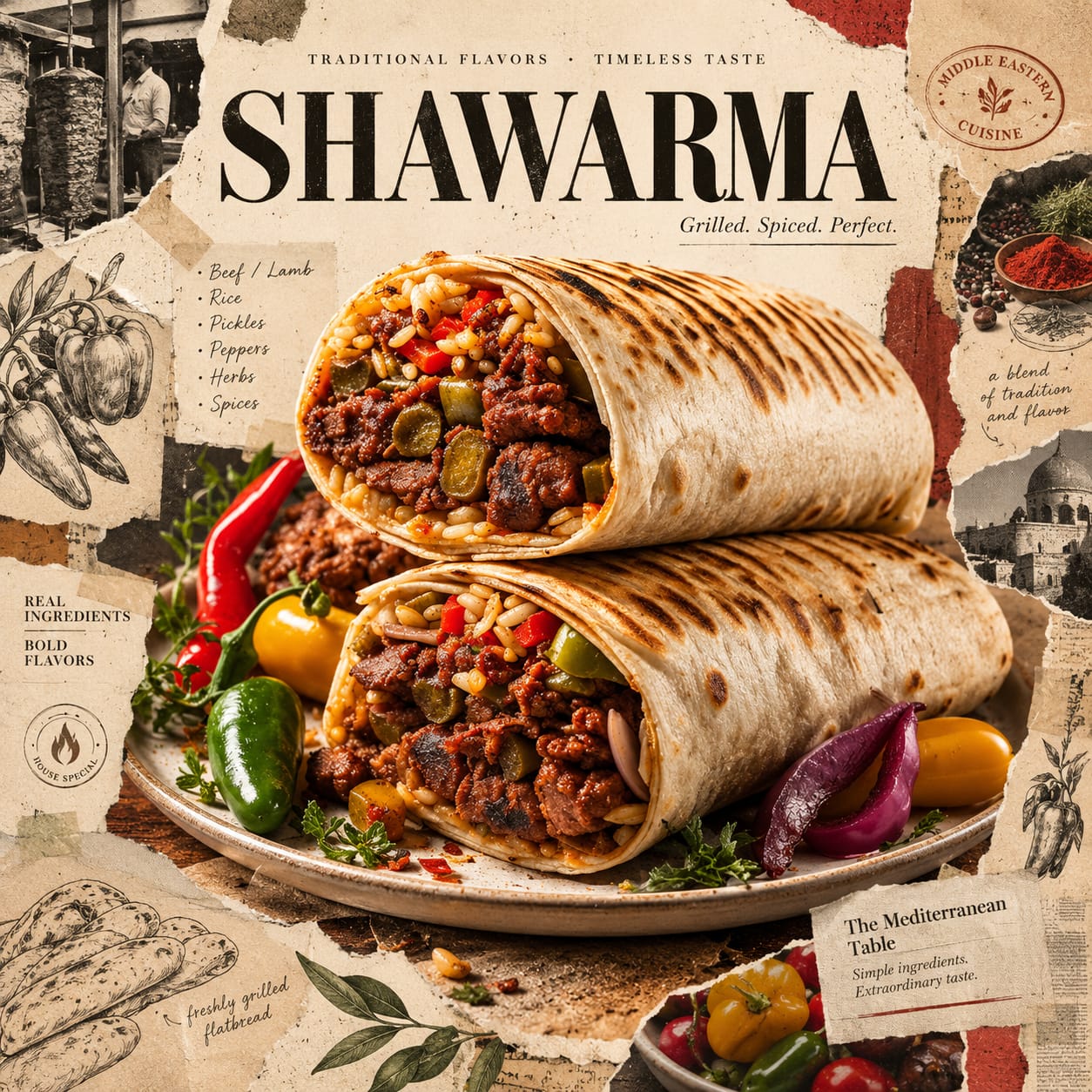 Shawarma – AI Motion Graphic Advertisement — Farnoosh on DeHub